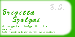 brigitta szolgai business card